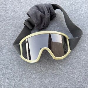 USGI Army Issued Tactical Ballistic Goggles Grey/Green w/ Cover  GOOD CONDITION